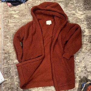 Oversized faux fur cardigan